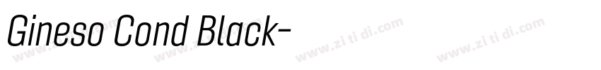 Gineso Cond Black字体转换 Gineso Cond Black字体转换